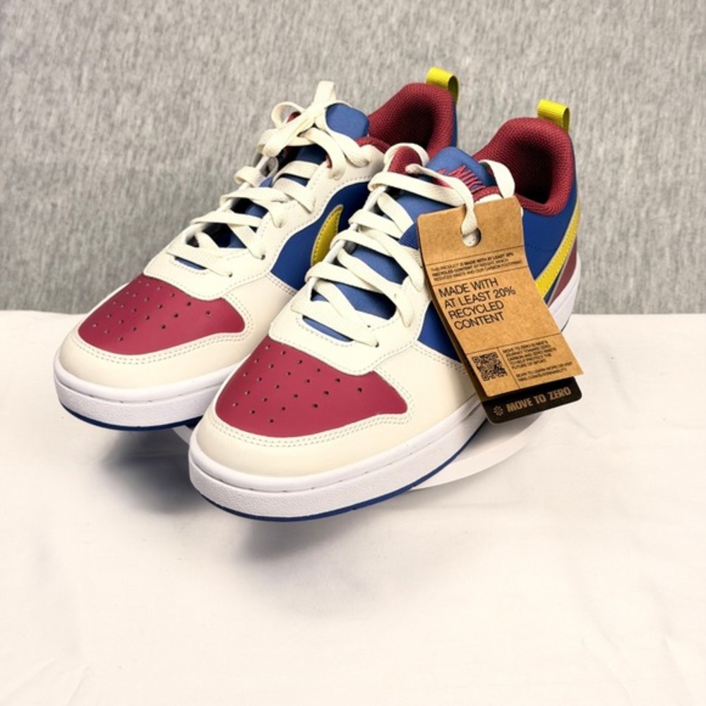 Nike Court Borough Low Recraft BG Sweet Beet Citron Blue IM2181-633 Mens‎ 7Y - Picture 2 of 9